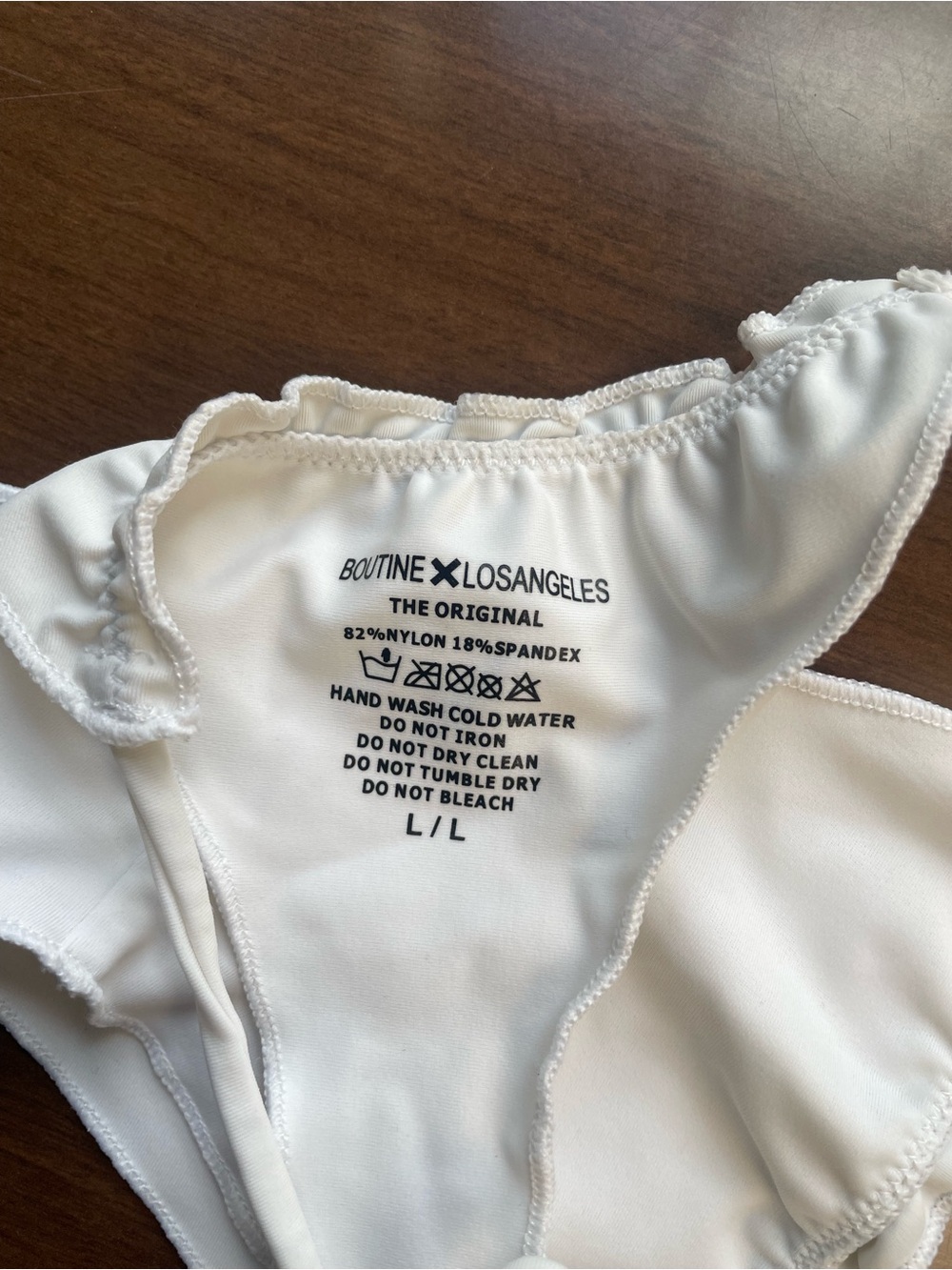 Boutine LA White String Triangle Bikini Set - Picture 3 of 6